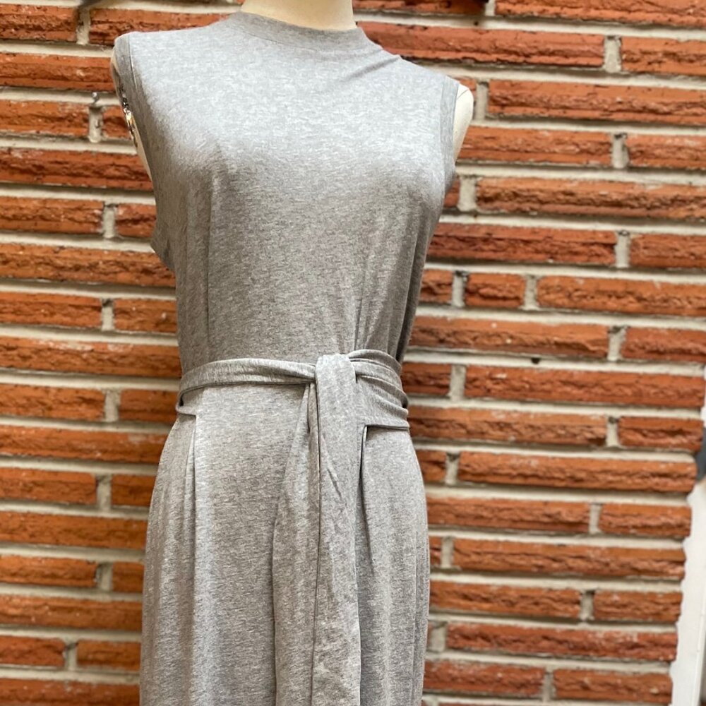 Vince  Sleeveless Cotton Knit Midi Dress